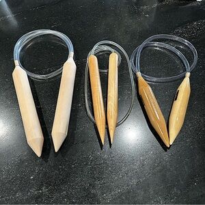 Lot of 3 Jumbo‎ Giant Chunky Knitting Loops Fixed/Interchangeable US 65 & US 70